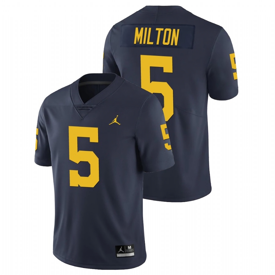 Michigan Wolverines Men's NCAA Joe Milton #5 Navy Limited College Football Jersey MSW1349GB